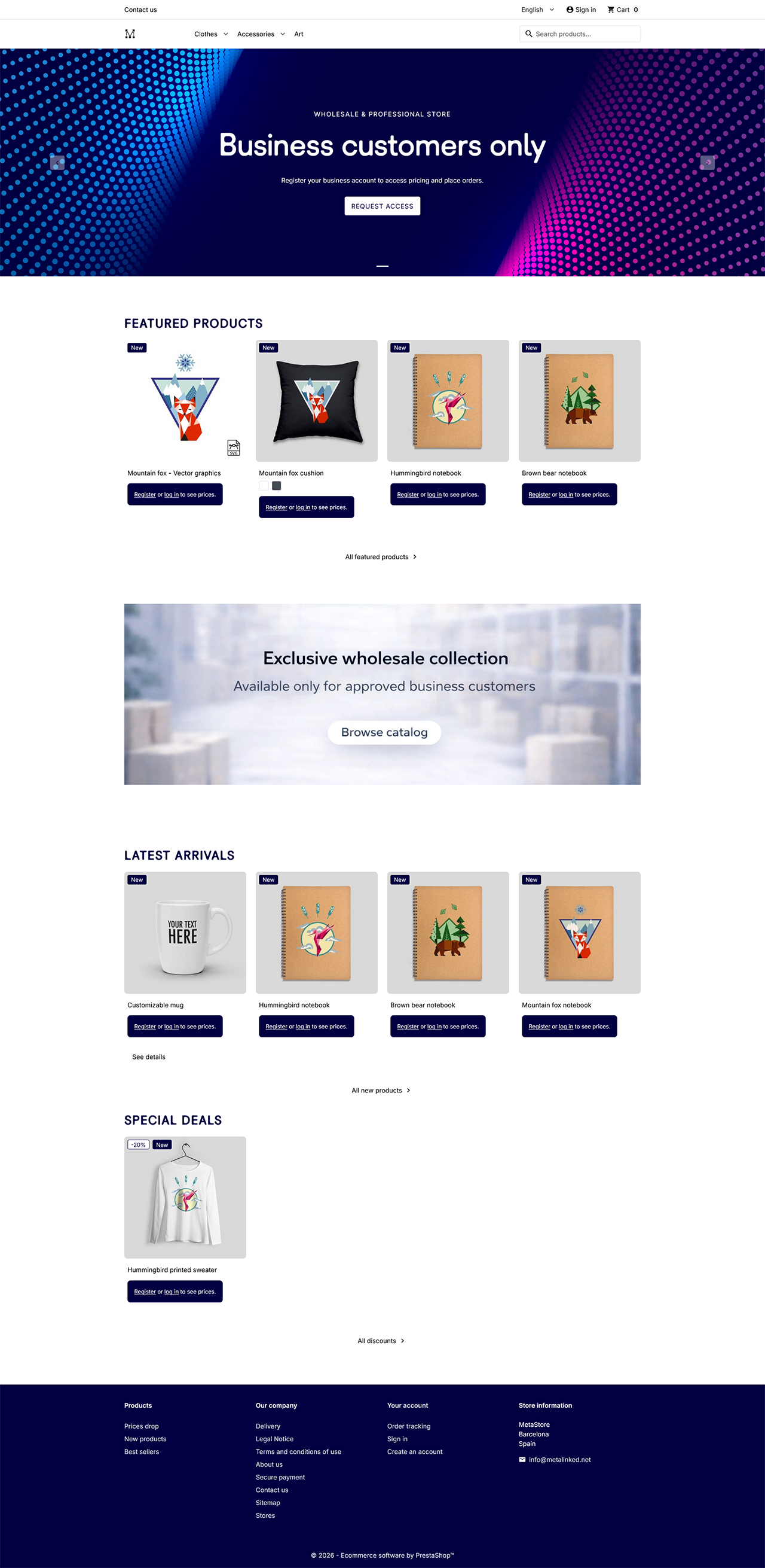 Restrict access to prices, cart and checkout